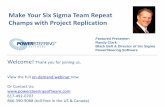 Six Sigma Project Replication Webinar Slides