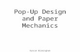 Pop up design and paper mechanics
