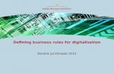 Defining business rules for digitalisation