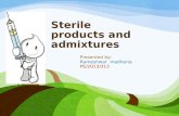 Sterile Products & admixtures
