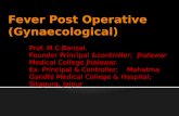 Fever post operative (gynaecological)