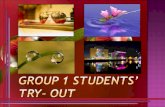 Group 1 students tryout final