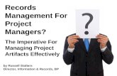 Records Management For Project Managers
