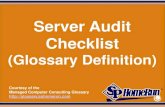 Server Audit Checklist (Glossary Definition) (Slides)