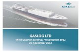 GasLog Q3 2012 results presentation