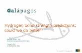 Raphael Geney, Galapagos, H-bond strength predictions: Could we do better?