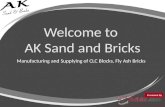 CLC Bricks & Fly ash Bricks Manufacturers by AK Sand and Bricks