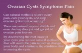 Ovarian Cysts Symptoms Pain