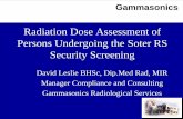 Radiation dose assessment of persons undergoing the soter rs security screening leslie