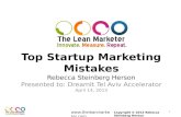 Top Marketing Mistakes Made by Startups