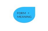 Form and meaning