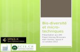 TIC et microtechniques – potentiel et opportunités de la biodiversité