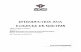 Introduction Aux Sciences de Gestion