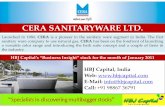 CERA Sanitary Ware LTD - HBJ Capital's (MPS Unit) - Business Insight Stock Reco for Jan'11