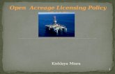 Open Acreage Licensing Policy