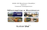 AQA as Business Unit 2 Course Companion