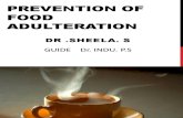 Prevention of Food Adulteration Dr.sheela
