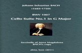 BACH, Johann Sebastian • BWV 1007. Cello Suite No. 1 in G Major. facsimile of Anna Magdalena BACH's copy (music score)
