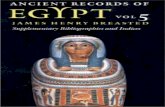 BREASTED, James H. - Ancient Records of Egypt - Vol. 5 - Supplementary Bibliographies and Indices