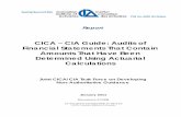 CICA CIA Guide Audits of Financial Statements That Contain Amounts That Have Been Determined Using Actuarial Calculations