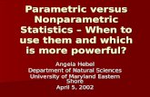 Parametric vs NonparametricStats