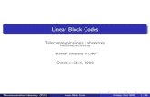 2 Linear Block Codes