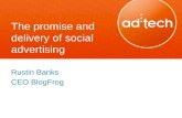 True Social Advertising - AdTech NY 2011 - Rustin Banks - BlogFrog