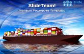 Large container ship transportation power point templates themes and backgrounds graphic designs