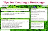 Tips for Creating a Protopage