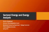 Energy and Exergy Analysis of a Country Sectors - Advanced Thermodynamics