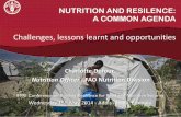 Nutrition and Resilience: A Common Agenda
