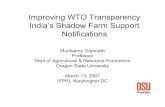 Improving WTO Transparency: India's Shadow Farm Support Notifications