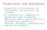 Production And Operation Materials