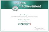 Certification Kaspersky Technical Specialist | Cássio Borges