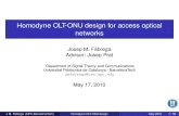 Homodyne OLT-ONU design for access optical networks