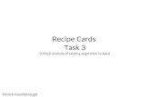 Recipe cards task 3 (analysing existing products)