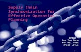 Supply Chain Synchronisation For Effective Operations Planning (Revised)