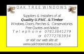 Oak Tree Windows~ Double Glazing on the Shropshire/Mid-Wales Border.