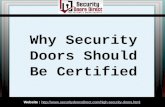 Why security doors should be certified