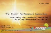 UKPVC 2010 Paul Lewis - The Energy Performance Guarantee - overcoming the commercial obstacles