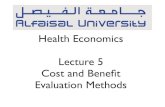 Hen 368 lecture 5 cost and benefit evaluation methods
