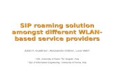 SIP Roaming Solution Amongst Different WLAN-Based Service ...