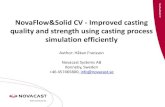 NovaFlow&Solid CV - Improved casting quality and strength using casting process simulation efficiently