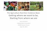 Anna Herforth   "Agriculture-nutrition evidence base: getting to where we want to be starting from where we are"