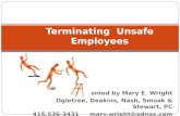Terminating  Unsafe Employees
