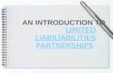 Limited Liability Partnerships - An Introduction