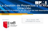 Gestion de Proyectos versus Alta Direccion (PMI Pulse of the Profession 2014)