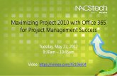 Maximizing Project 2010 w/ Office 365 for PM Success @ NACStech