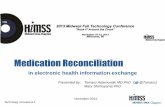 Medication Reconciliation in Electronic Health Information Exchange