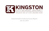 Kingston City School District Superintendent Goals Summary Report